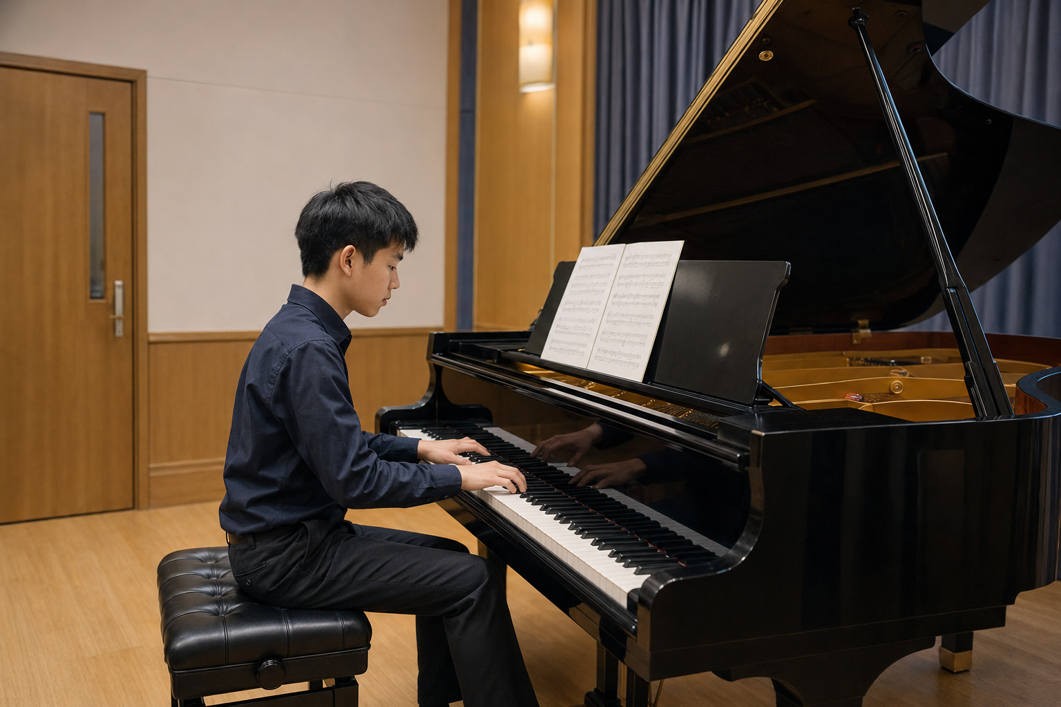 Grand Piano in an ABRSM exam room