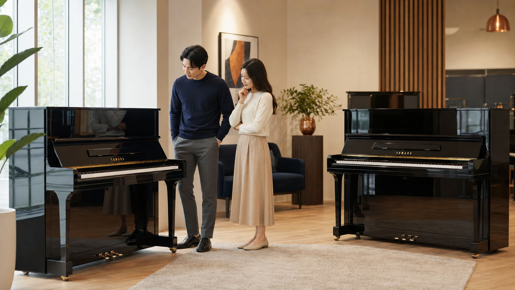 Comparison between a new Yamaha piano and a reconditioned used Yamaha from Japan