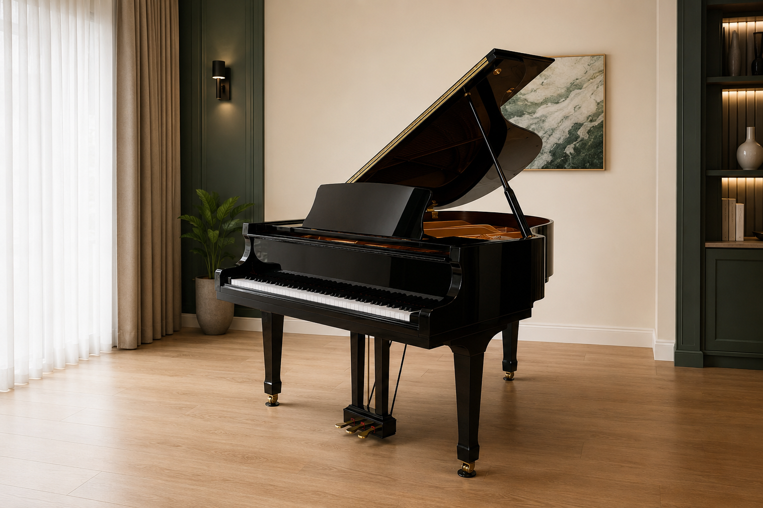 New CLASSIC GPX-152 grand piano in a suitable installation space