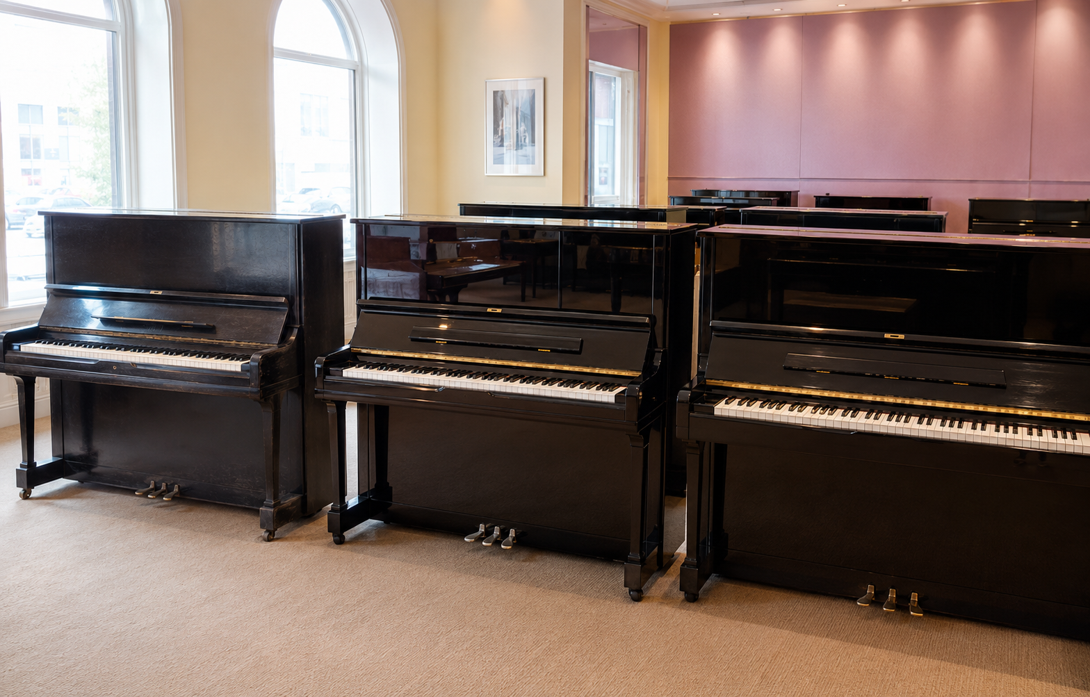 Used Yamaha U3 pianos available to try in a showroom