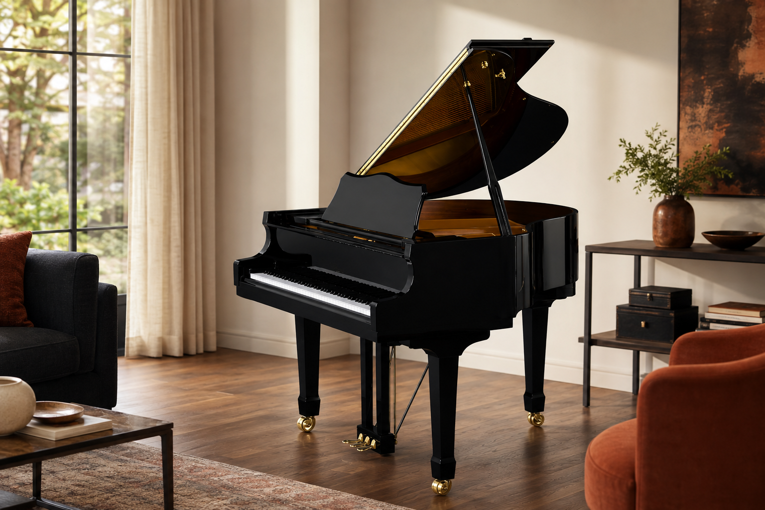 New CLASSIC GPX-152 grand piano, 152 centimetres long, for a home
