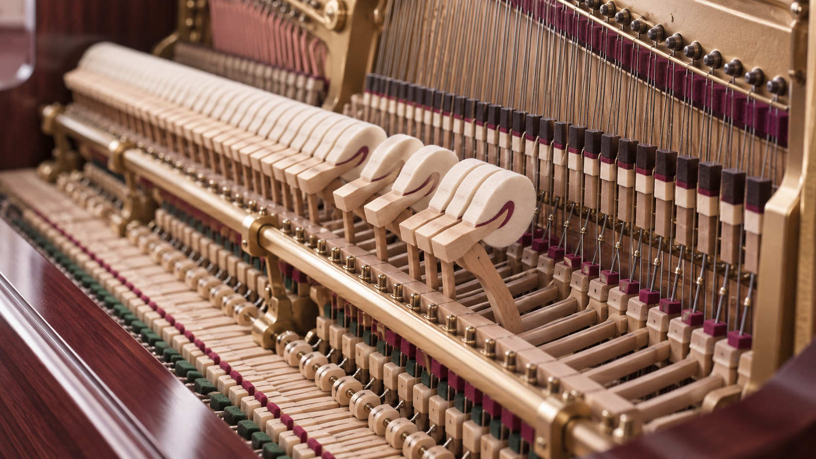 piano strings and tuning pins related to piano tuning and pitch adjustment