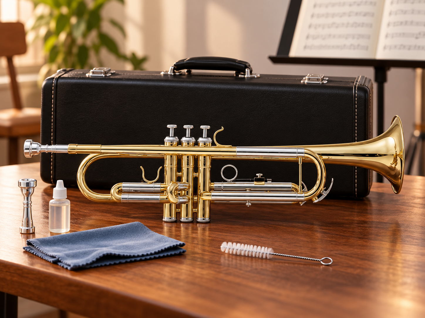 Trumpet for home practice and beginner music lessons
