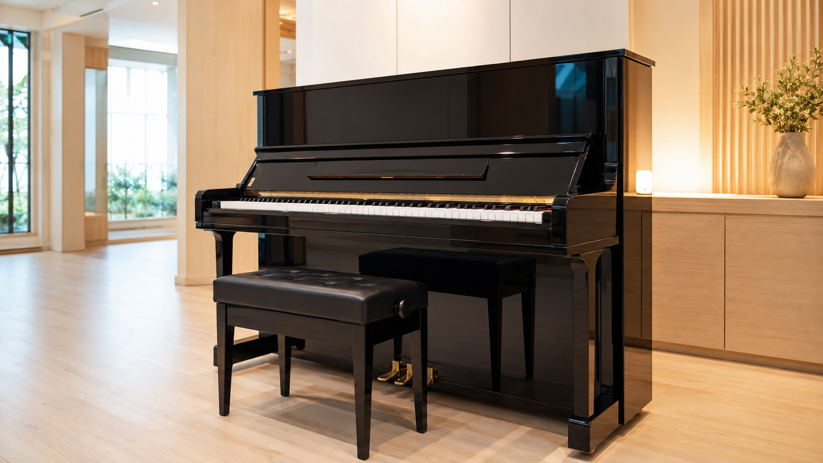 เปียโน Yamaha Reconditioned ที่เตรียมพร้อมสำหรับส่งมอบ