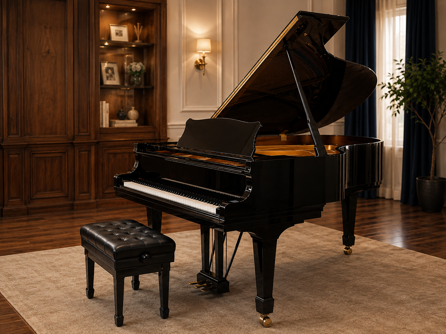 Older used Yamaha Grand Piano inspected for its actual condition before purchase