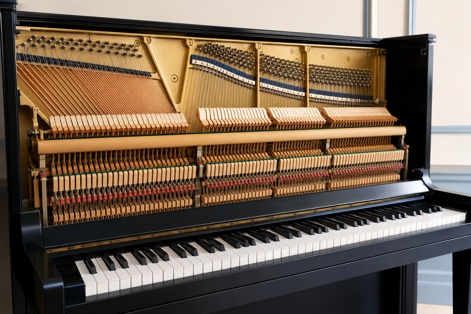 A Yamaha U3 upright piano in a home